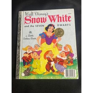 Walt Disney Snow White & the Seven Dwarfs Little Golden Book 1987 Vintage 103-87